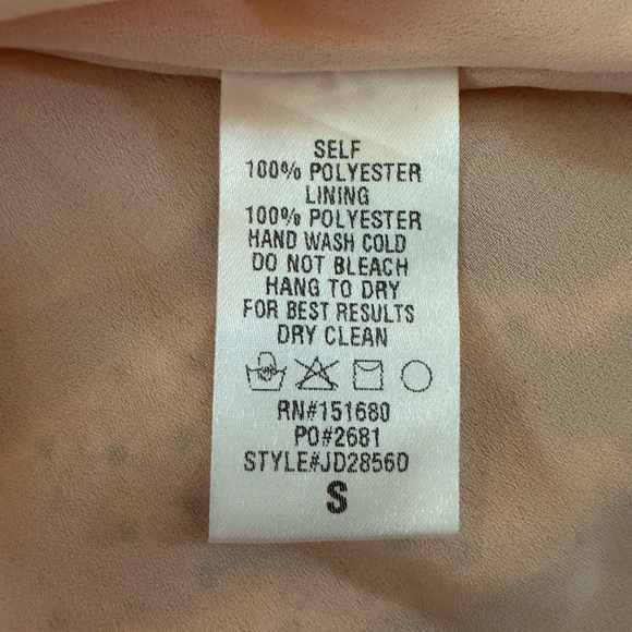 Peach CottageCore Puff Sleeve Ruffle Dress - Picture 7 of 7